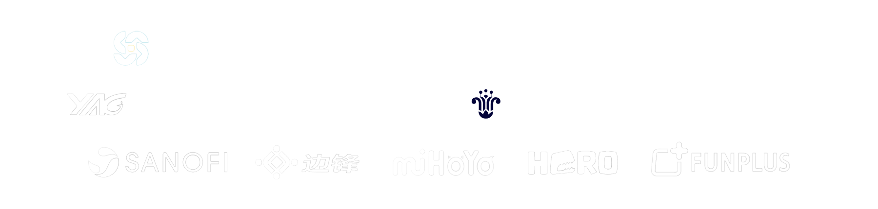 卓术科技客户 Logo 墙，单张 PNG 占位图